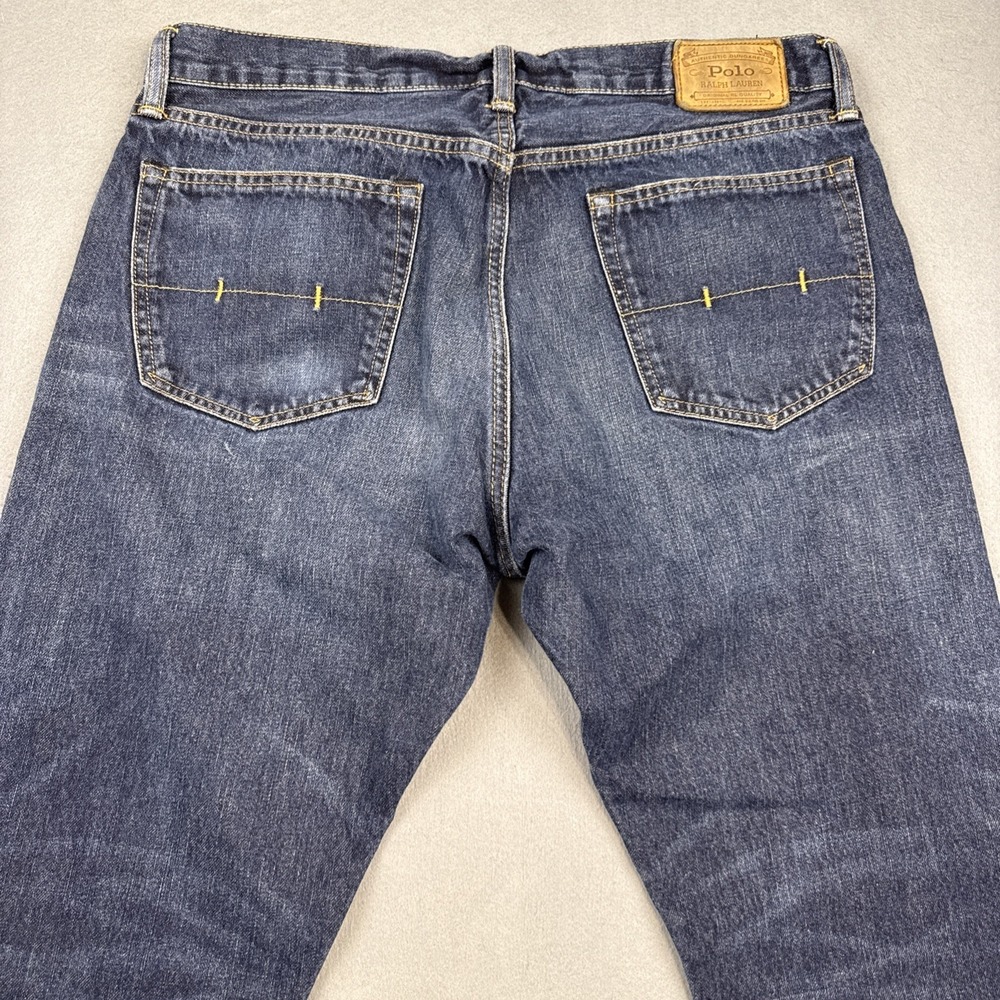 Polo Ralph Lauren Straight MENS 34/30 Jeans Blue Denim Mid Rise DARK WASH